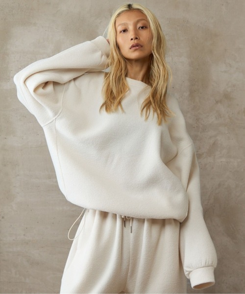 paradigm（パラダイム）の「【paradigm】パフィーストレッチドロストクルーネックU（Tシャツ/カットソー・レディース・ダークグレー/オフホワイト・SMALL/MEDIUM/LARGE）」の2枚目の写真