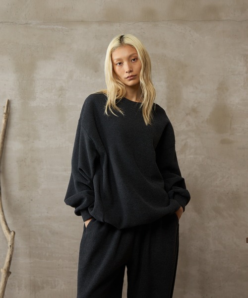 paradigm（パラダイム）の「【paradigm】パフィーストレッチドロストクルーネックU（Tシャツ/カットソー・レディース・ダークグレー/オフホワイト・SMALL/MEDIUM/LARGE）」の22枚目の写真