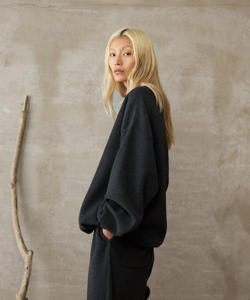 paradigm（パラダイム）の「【paradigm】パフィーストレッチドロストクルーネックU（Tシャツ/カットソー・レディース・ダークグレー/オフホワイト・SMALL/MEDIUM/LARGE）」の20枚目の写真