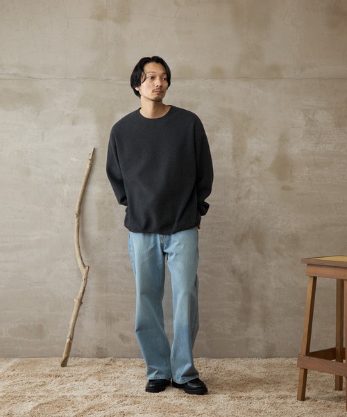 paradigm（パラダイム）の「【paradigm】パフィーストレッチドロストクルーネックU（Tシャツ/カットソー・レディース・ダークグレー/オフホワイト・SMALL/MEDIUM/LARGE）」の7枚目の写真