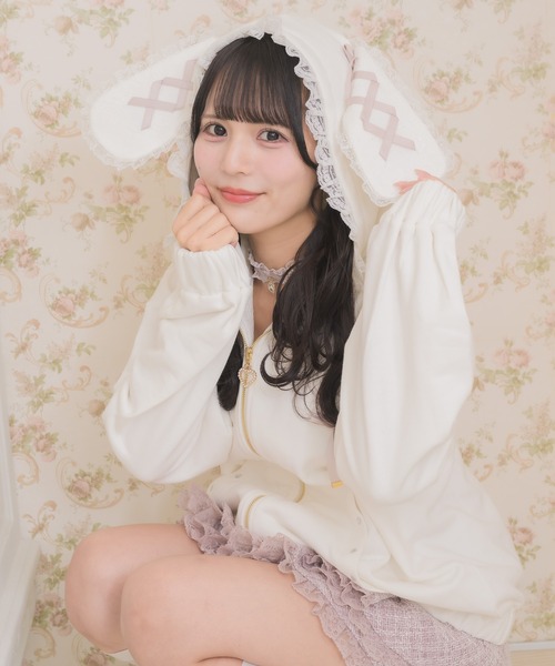 うさ耳ZIPパーカー（パーカー）｜ROJITA（ロジータ）のファッション