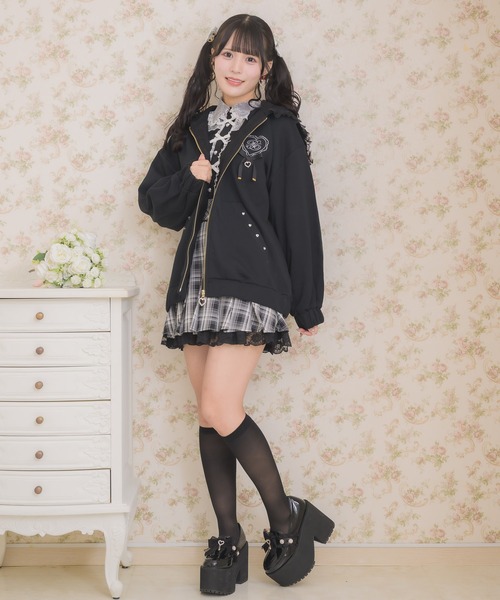 ROJITA(ロジータ)の「うさ耳ZIPパーカー(パーカー・レディース・ピンク/ブラック/ホワイト/グレー・FREE)」の18枚目の写真
