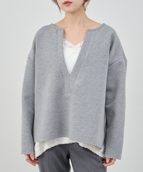 シーナリー　スキッパーポンチプルオーバー インフルエンサー＠tsuru00コラボ】スキッパーポンチプルオーバー