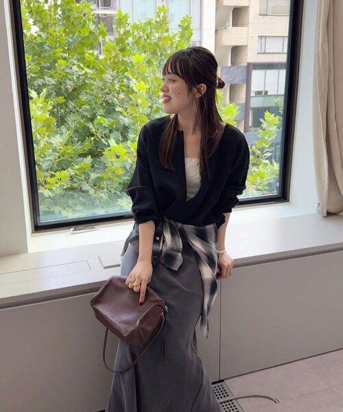 SHENERY ＠tsuru00コラボ スキッパーポンチプルオーバー インフルエンサー＠tsuru00コラボ】スキッパーポンチプルオーバー