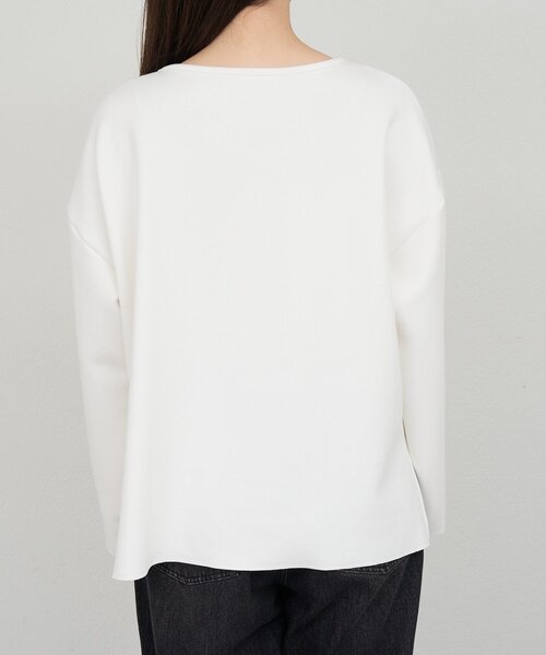 SHENERY（シーナリー）の「【インフルエンサー＠tsuru00コラボ】スキッパーポンチプルオーバー（スウェット・レディース・ホワイト/ブラック/グレー/グレー系その他・FREE）」の12枚目の写真