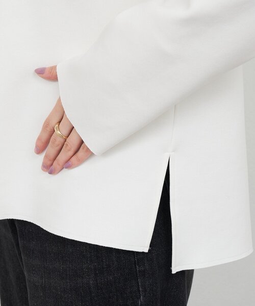 SHENERY（シーナリー）の「【インフルエンサー＠tsuru00コラボ】スキッパーポンチプルオーバー（スウェット・レディース・ホワイト/ブラック/グレー/グレー系その他・FREE）」の14枚目の写真