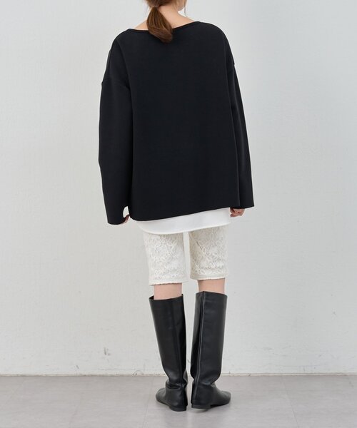 SHENERY（シーナリー）の「【インフルエンサー＠tsuru00コラボ】スキッパーポンチプルオーバー（スウェット・レディース・ホワイト/ブラック/グレー/グレー系その他・FREE）」の18枚目の写真