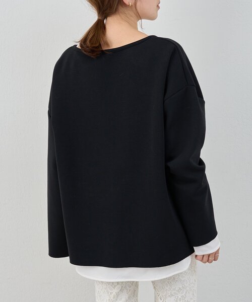 SHENERY（シーナリー）の「【インフルエンサー＠tsuru00コラボ】スキッパーポンチプルオーバー（スウェット・レディース・ホワイト/ブラック/グレー/グレー系その他・FREE）」の22枚目の写真