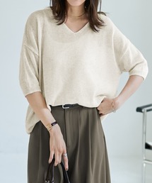 スタイルデリ 新品◆シアバター加工 スカラップカシュクールニット STYLE DELI - 【スカラップカシュクールニットトップス】スタイルデリ