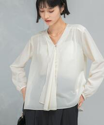 URBAN RESEARCH ROSSO WOMEN | ウォッシャブルVネックフレアブラウス(シャツ/ブラウス)