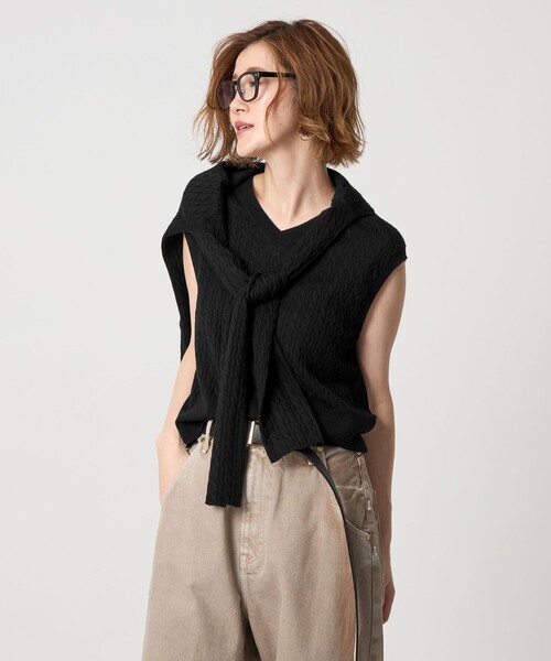 conte＞ケーブル ボートネックニット（ニット/セーター）｜conte