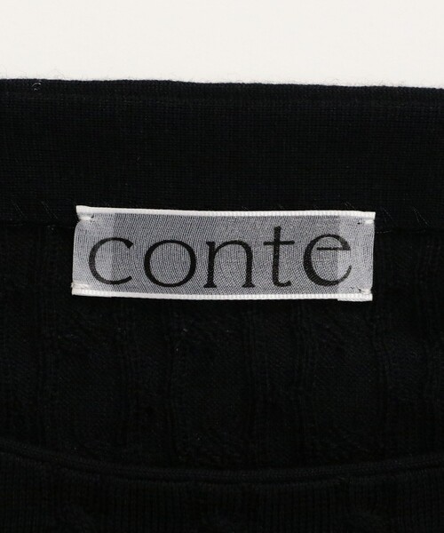 conte＞ケーブル ボートネックニット（ニット/セーター）｜conte