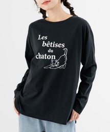 refinedworks | 【refinedworks】猫プリント が可愛い ロンT(Tシャツ/カットソー)
