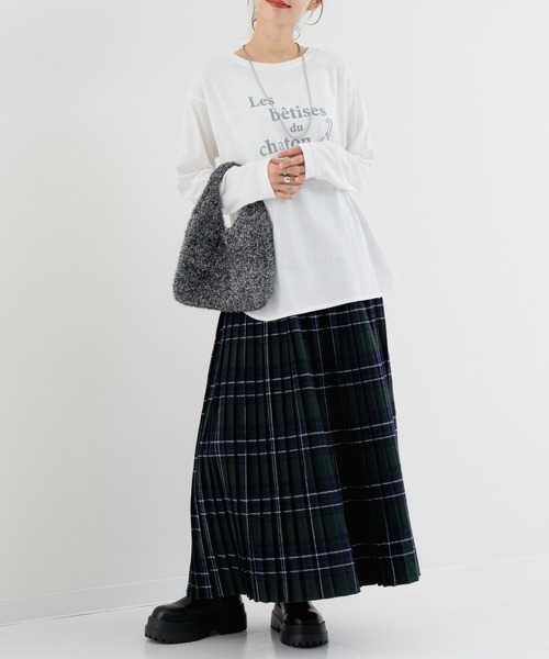 refinedworks（リファインドワークス）の「【refinedworks】猫プリント が可愛い ロンT（Tシャツ/カットソー・レディース・ブラック/ホワイト・FREE）」の22枚目の写真