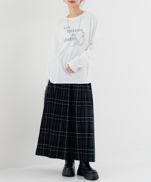 refinedworks（リファインドワークス）の「【refinedworks】猫プリント が可愛い ロンT（Tシャツ/カットソー・レディース・ブラック/ホワイト・FREE）」の20枚目の写真