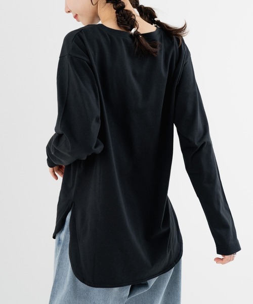 refinedworks（リファインドワークス）の「【refinedworks】猫プリント が可愛い ロンT（Tシャツ/カットソー・レディース・ブラック/ホワイト・FREE）」の19枚目の写真