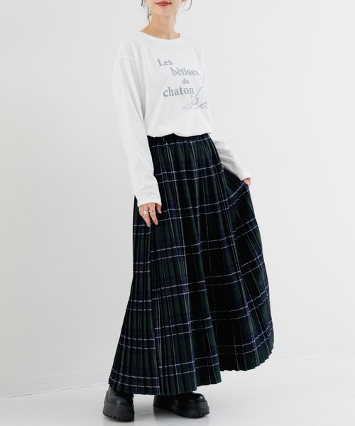 refinedworks（リファインドワークス）の「【refinedworks】猫プリント が可愛い ロンT（Tシャツ/カットソー・レディース・ブラック/ホワイト・FREE）」の11枚目の写真