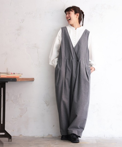 soulberry（ソウルベリー）の「はいいろフクロウのサロペット（サロペット/オーバーオール・レディース・杢グレー・M/L/LL/3L/4L/5L）」の18枚目の写真