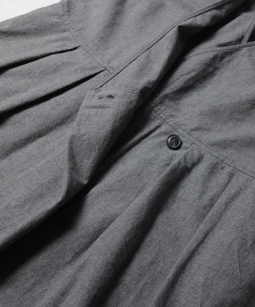 soulberry（ソウルベリー）の「はいいろフクロウのサロペット（サロペット/オーバーオール・レディース・杢グレー・M/L/LL/3L/4L/5L）」の3枚目の写真