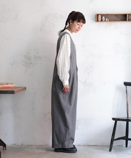 soulberry（ソウルベリー）の「はいいろフクロウのサロペット（サロペット/オーバーオール・レディース・杢グレー・M/L/LL/3L/4L/5L）」の20枚目の写真