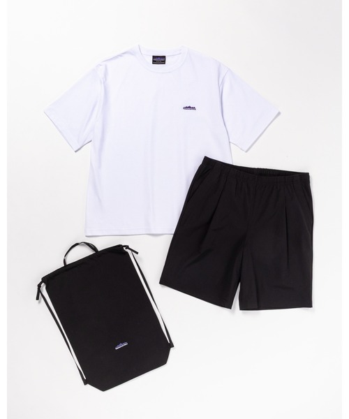 THOUSAND MILE（サウザンドマイル）の「[M's]SHORT SLEEVE T-SHIRT & SHORT PANTS SET T/C JERSEY + NY/PU/ショートスリーブTシャツ&ショートパンツ セット（セットアップ・メンズ・チャコールグレー/オリーブ/カーキ/ブラック/ネイビー/レンガ・XL/M/S/XS）」の2枚目の写真