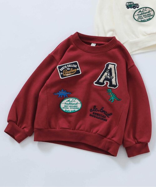 アソートワッペン&刺繍トレーナー（スウェット）｜apres les cours