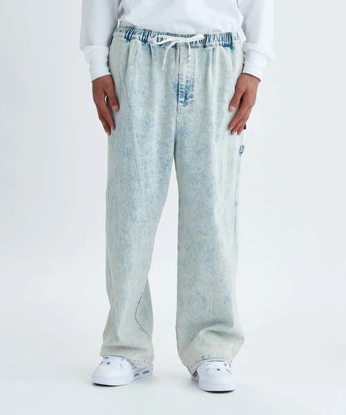 DC SHOES（ディーシーシューズ）の「25 SUPERWIDE BAGGY P /DCストレッチウエストゴム裾ドローコード付きワイドシルエットペインターパンツ（その他パンツ・メンズ・スカイブルー/ブラック系その他2/ライトインディゴブルー/ブラック系その他・X-LARGE/LARGE/MEDIUM）」の3枚目の写真
