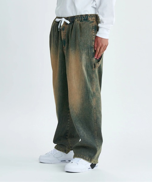 DC SHOES（ディーシーシューズ）の「25 SUPERWIDE BAGGY P /DCストレッチウエストゴム裾ドローコード付きワイドシルエットペインターパンツ（その他パンツ・メンズ・スカイブルー/ブラック系その他2/ライトインディゴブルー/ブラック系その他・X-LARGE/LARGE/MEDIUM）」の16枚目の写真