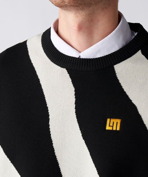 Loudmouth(ラウドマウス)の「LOUDMOUTH ラウドマウス ゴルフウェア ワンポイント ロゴ 軽量 薄手 クルーネック長袖 ニット(ニット/セーター・メンズ・ライトグリーン/ブラック/ブルー・L/LL/3L/M)」の7枚目の写真