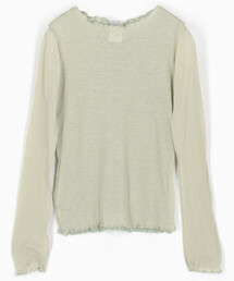 BASERANGE（ベースレンジ）の「Baserange/ベースレンジ KENRU LONG SLEEVE TEE / TTKLS-WR-WI25 / ロングスリーブ レースシアートップス（ニット/セーター・レディース）」
