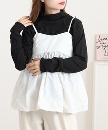 myke 起毛リブ タートルネックロンT