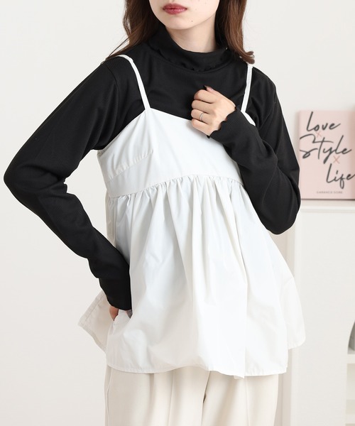 myke(ミーカ)の「myke 起毛リブ タートルネックロンT(Tシャツ/カットソー・レディース・モカ/ピンク/ライトグレー/アイボリー/ブラック・M)」の12枚目の写真