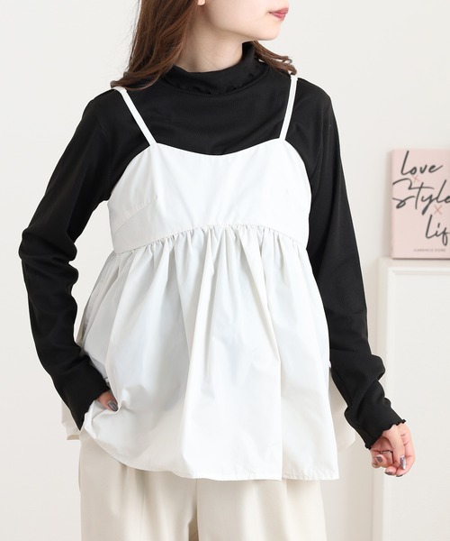 myke(ミーカ)の「myke 起毛リブ タートルネックロンT(Tシャツ/カットソー・レディース・モカ/ピンク/ライトグレー/アイボリー/ブラック・M)」の10枚目の写真
