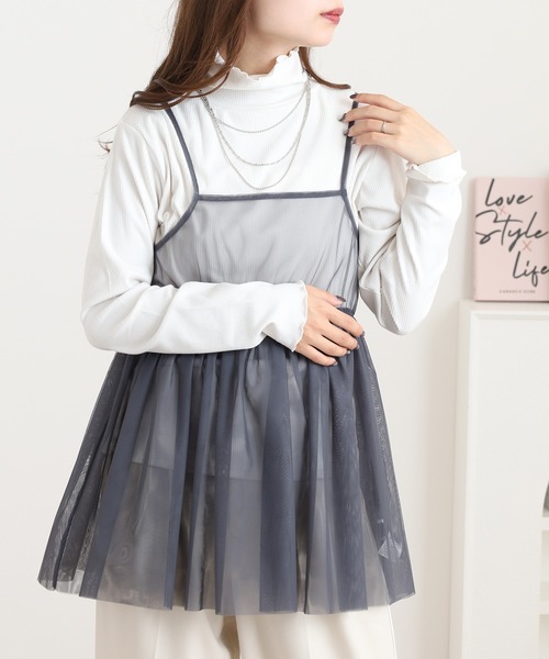 myke(ミーカ)の「myke 起毛リブ タートルネックロンT(Tシャツ/カットソー・レディース・モカ/ピンク/ライトグレー/アイボリー/ブラック・M)」の8枚目の写真