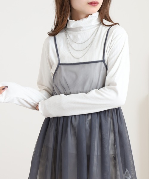 myke(ミーカ)の「myke 起毛リブ タートルネックロンT(Tシャツ/カットソー・レディース・モカ/ピンク/ライトグレー/アイボリー/ブラック・M)」の6枚目の写真
