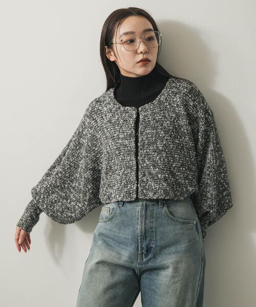 セール】クロップドドルマンカーディガン（ニット/セーター）｜SENSE