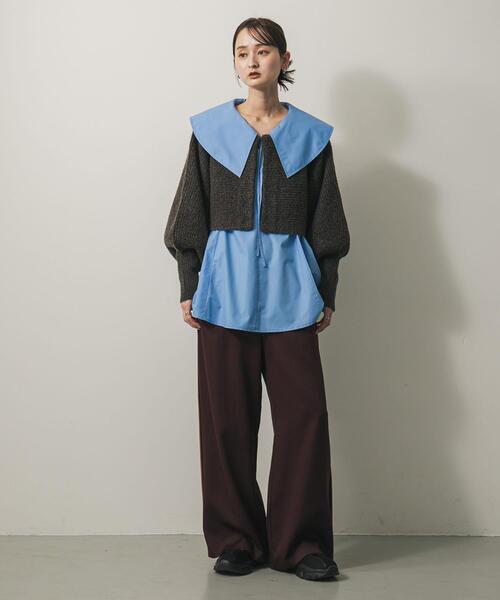 SENSE OF PLACE by URBAN RESEARCH（センスオブプレイスバイアーバンリサーチ）の「クロップドドルマンカーディガン（ニット/セーター・レディース・ベージュ/ブラウン/ブラック系その他・ONE）」の16枚目の写真