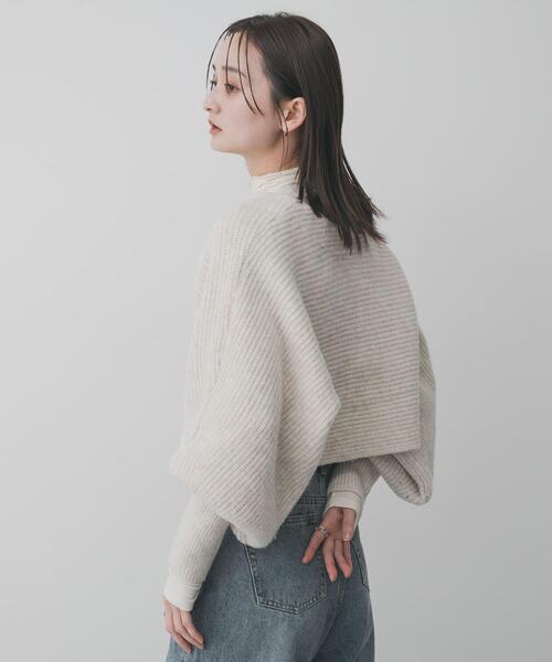 SENSE OF PLACE by URBAN RESEARCH（センスオブプレイスバイアーバンリサーチ）の「クロップドドルマンカーディガン（ニット/セーター・レディース・ベージュ/ブラウン/ブラック系その他・ONE）」の11枚目の写真