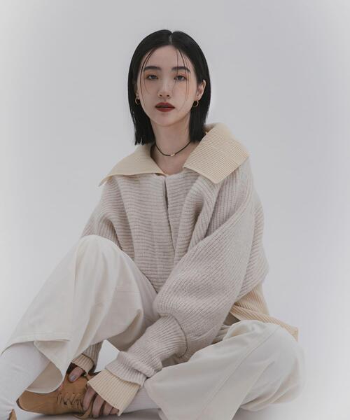 SENSE OF PLACE by URBAN RESEARCH（センスオブプレイスバイアーバンリサーチ）の「クロップドドルマンカーディガン（ニット/セーター・レディース・ベージュ/ブラウン/ブラック系その他・ONE）」の9枚目の写真