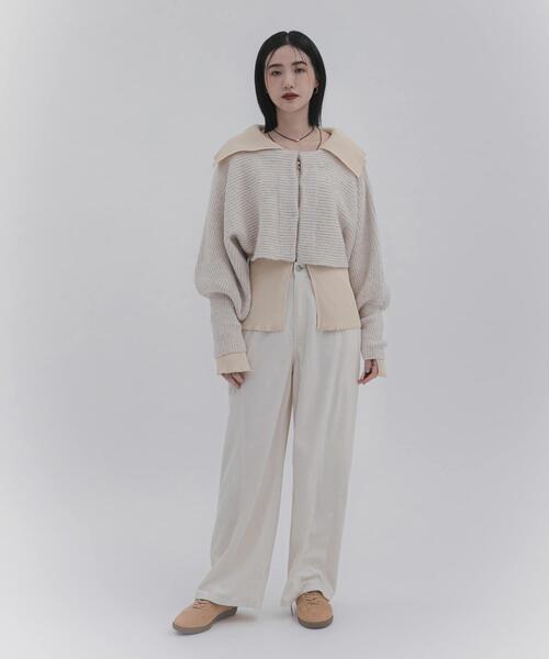 SENSE OF PLACE by URBAN RESEARCH（センスオブプレイスバイアーバンリサーチ）の「クロップドドルマンカーディガン（ニット/セーター・レディース・ベージュ/ブラウン/ブラック系その他・ONE）」の7枚目の写真