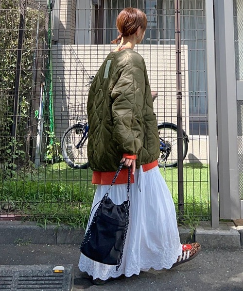 セール】【notch. by KR】オーバーサイズキルティングコート（ブルゾン