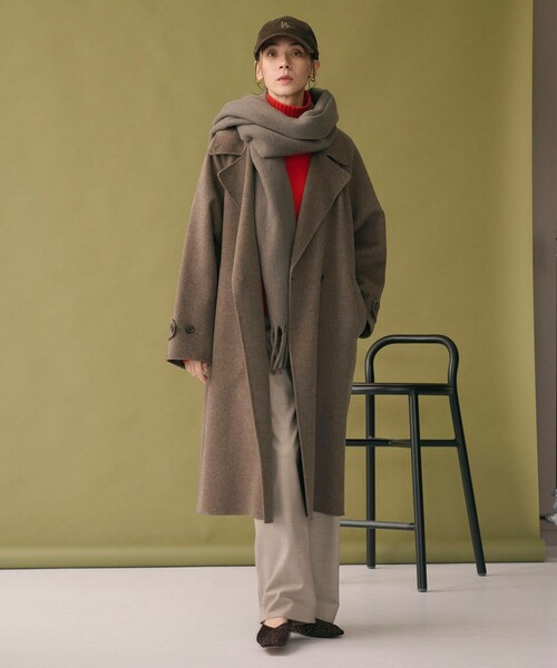 BEAUTY&YOUTH UNITED ARROWS（ビューティーアンドユースユナイテッドアローズ）の「リバー テーラード スタンドカラーコート（その他アウター・レディース・モカ/ネイビー/グレー系・S/XS/M）」の5枚目の写真