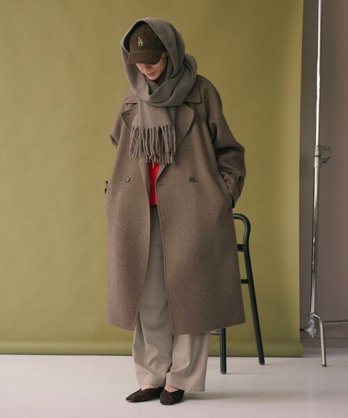 BEAUTY&YOUTH UNITED ARROWS（ビューティーアンドユースユナイテッドアローズ）の「リバー テーラード スタンドカラーコート（その他アウター・レディース・モカ/ネイビー/グレー系・S/XS/M）」の8枚目の写真