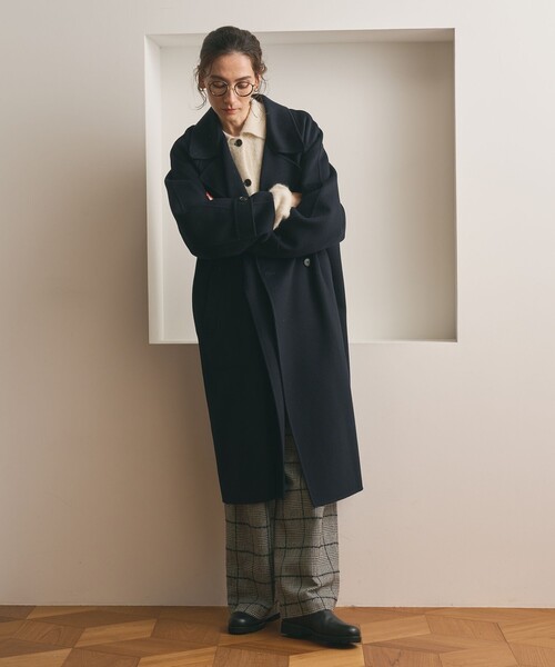 BEAUTY&YOUTH UNITED ARROWS（ビューティーアンドユースユナイテッドアローズ）の「リバー テーラード スタンドカラーコート（その他アウター・レディース・モカ/ネイビー/グレー系・S/XS/M）」の13枚目の写真