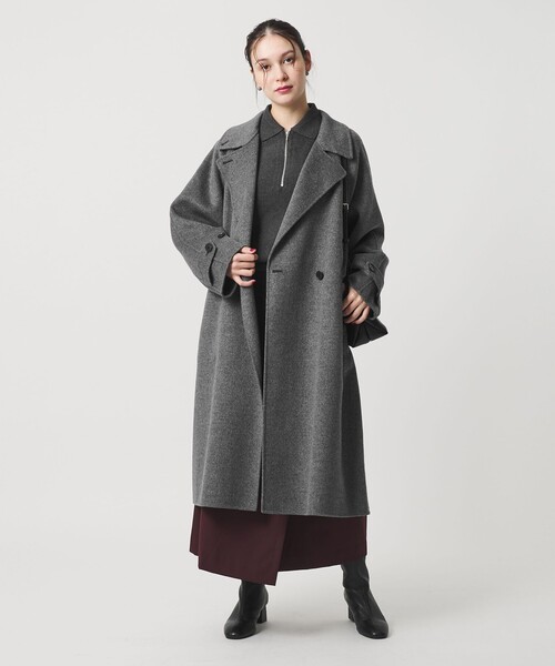 BEAUTY&YOUTH UNITED ARROWS（ビューティーアンドユースユナイテッドアローズ）の「リバー テーラード スタンドカラーコート（その他アウター・レディース・モカ/ネイビー/グレー系・S/XS/M）」の15枚目の写真