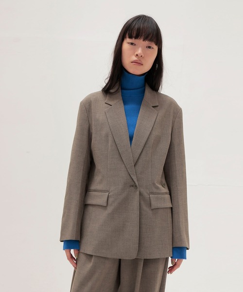 DRESSLAVE(ドレスレイブ)の「playful asymmetric blazer(変形アシンメトリージャケット)(テーラードジャケット・レディース・ライトブラウン/ブラック・38)」の22枚目の写真