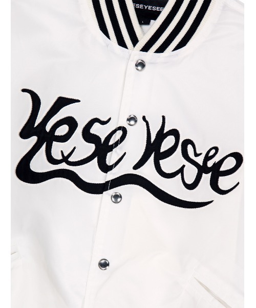 YESEYESEE(イエスアイシー)の「Y.E.S Snail Logo Stadium Jacket(スタジャン・メンズ・ブラウン/ホワイト/ネイビー・L/M/S/XL)」の5枚目の写真