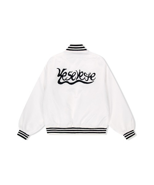 YESEYESEE(イエスアイシー)の「Y.E.S Snail Logo Stadium Jacket(スタジャン・メンズ・ブラウン/ホワイト/ネイビー・L/M/S/XL)」の4枚目の写真