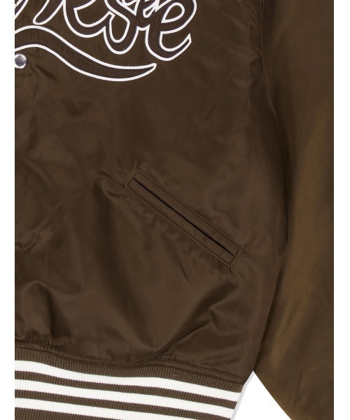 YESEYESEE(イエスアイシー)の「Y.E.S Snail Logo Stadium Jacket(スタジャン・メンズ・ブラウン/ホワイト/ネイビー・L/M/S/XL)」の17枚目の写真