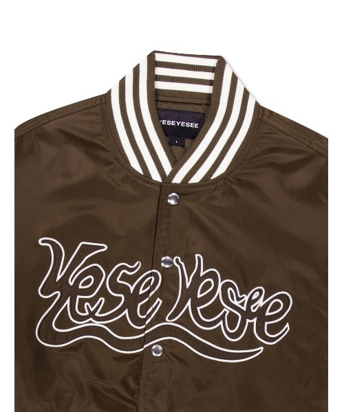 YESEYESEE(イエスアイシー)の「Y.E.S Snail Logo Stadium Jacket(スタジャン・メンズ・ブラウン/ホワイト/ネイビー・L/M/S/XL)」の16枚目の写真